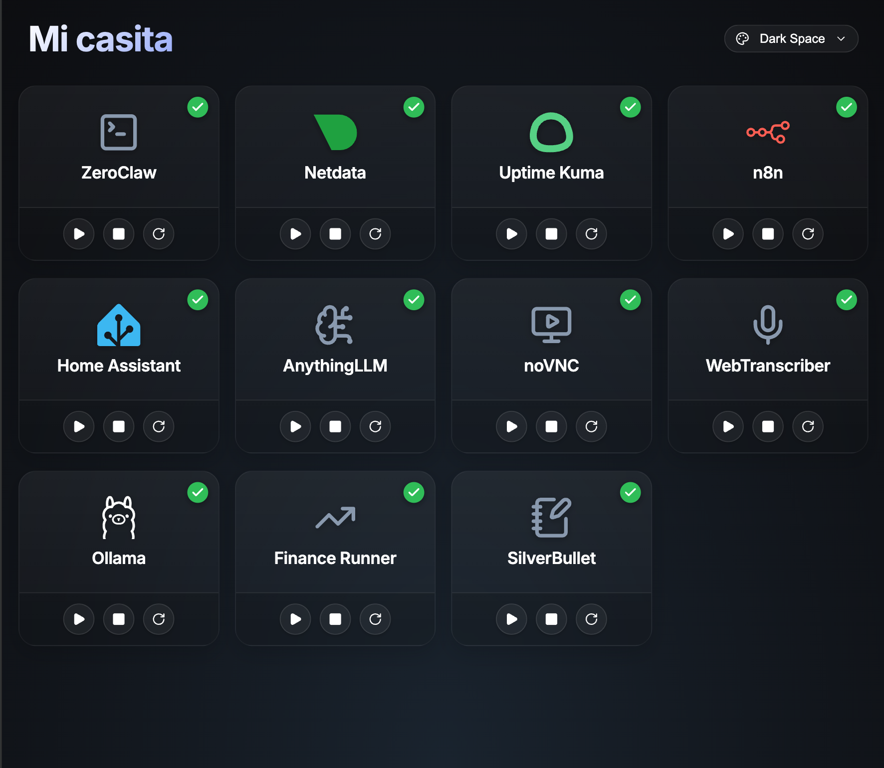 Mi casita dashboard
